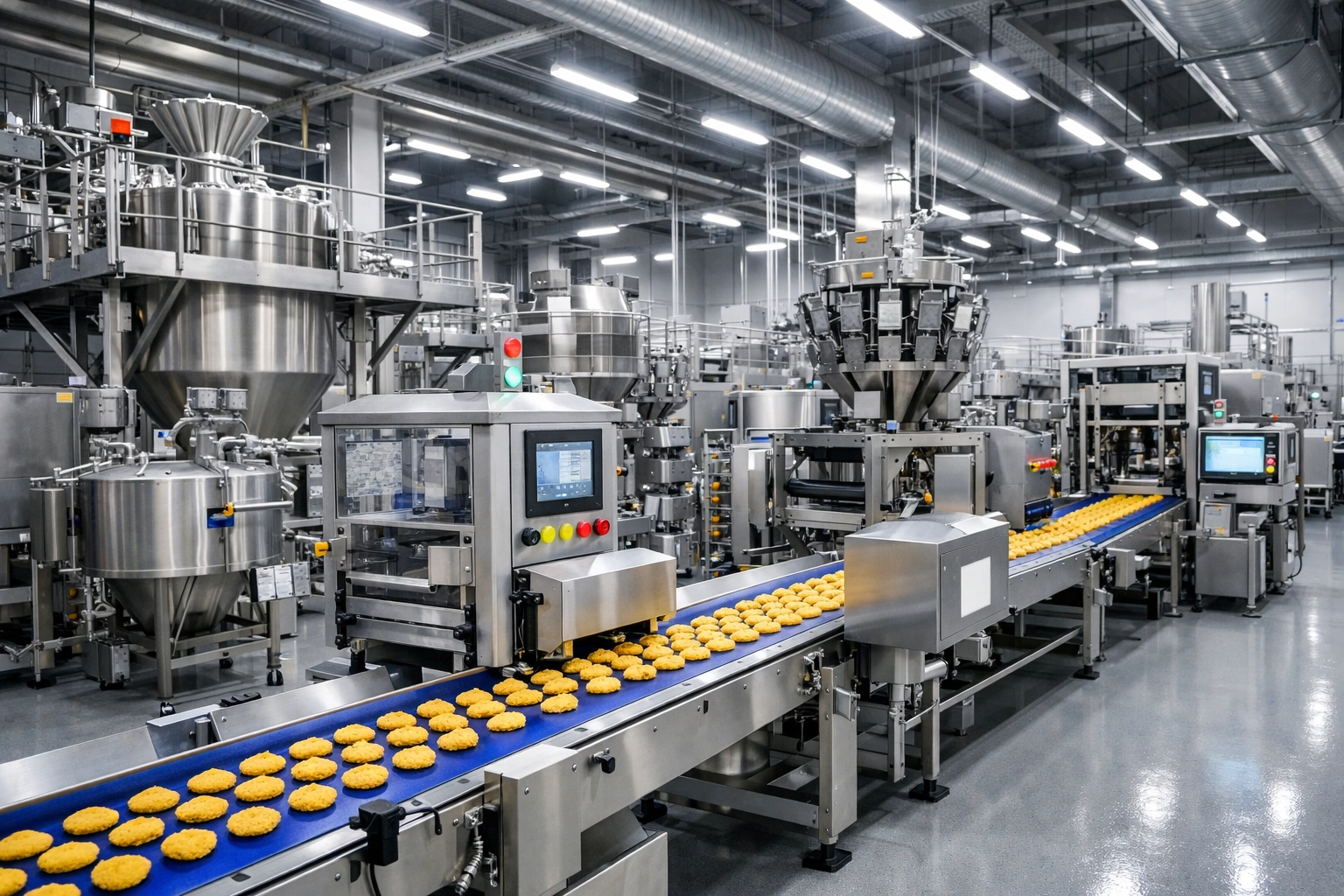 瑞天食品工厂内部生产环境