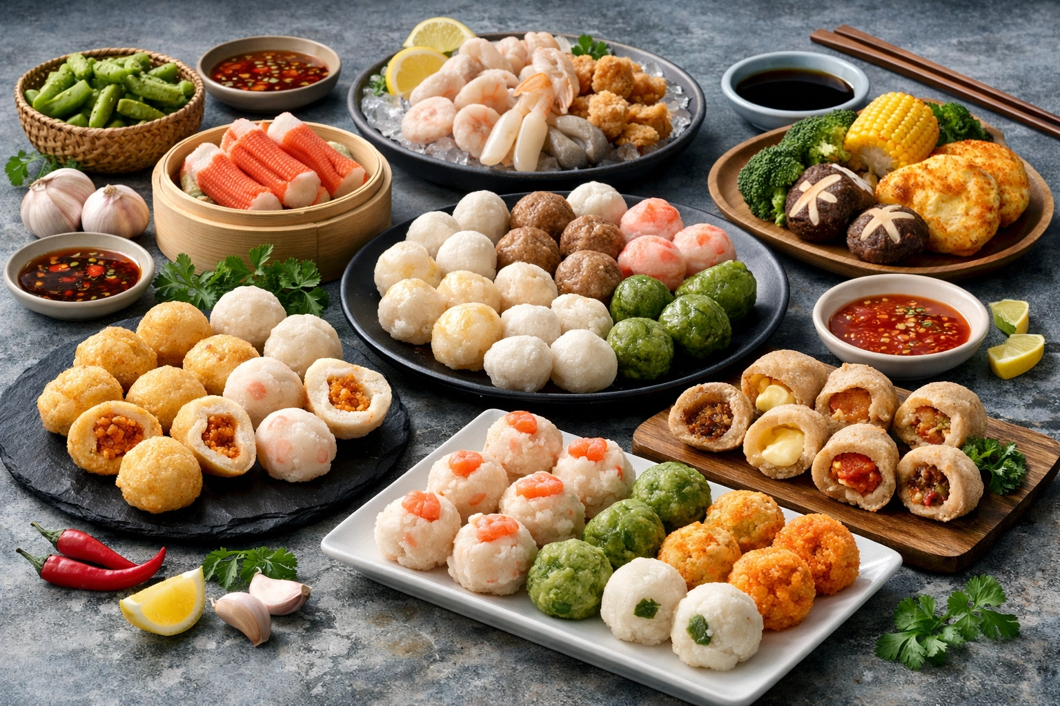 多品类产品组合展示